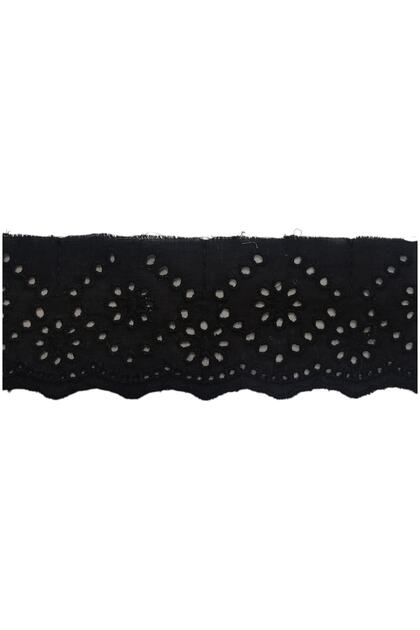 Fisto siyah dantel gülbahar desen 2 metre