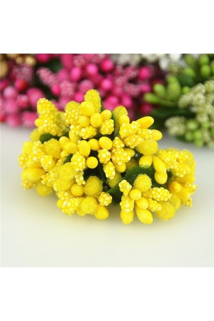 Floare Cipso galbenă Pitircik – Decor cu flori artificiale, ornament pentru masă, fundal