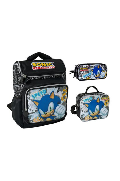 -Sonic Primary and Secondary School Bag - Nutrition and Pencil Bag Set
