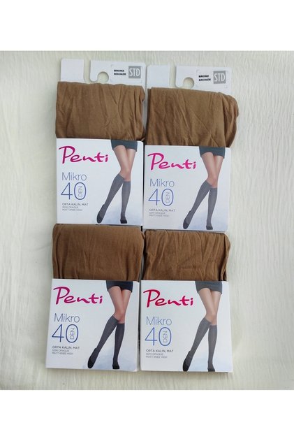 Micro 40 Denim Medium Thick Matte Trousers (Below the Knee) Socks 4-Piece