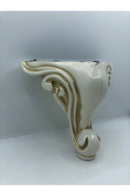 PLASTİK, 14 CM KREM-GOLD EFEKTLİ BAZA,KOLTUK,MOBİLYA AYAĞI (2 ADET)