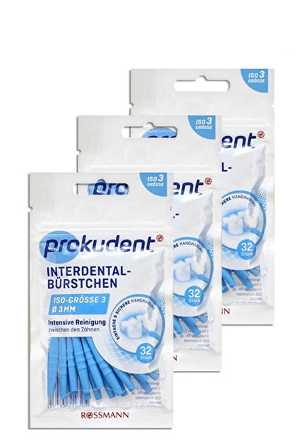 Dental Interface Brush External Diameter: 3 Mm - Wire Diameter: 0.6 Mm Blue (3 Pieces)