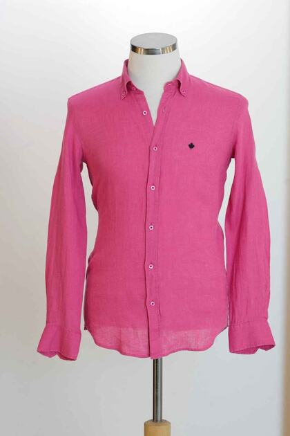 100% Linen Plain Sports Model Men's Shirt PM3456R24