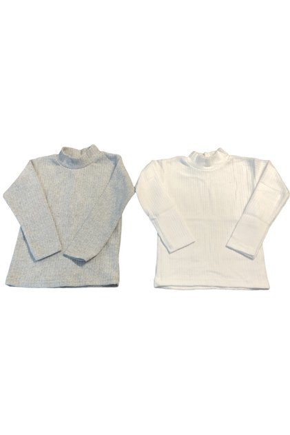 White-gray Color Winter Unisex Cotton Children's Badi (Pack of 2)