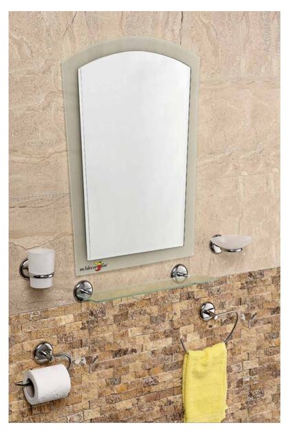 Çift Camlı 6 Parça 63x43cm Dev Büyük Banyo WC Kafe Cafe Tuvalet Lavabo Üstü Üzeri Boy Aynası Seti