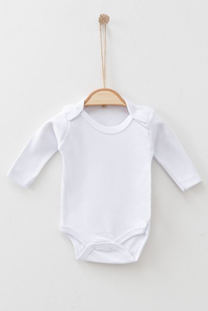 100% Cotton Long Sleeve Snapback Bodysuit