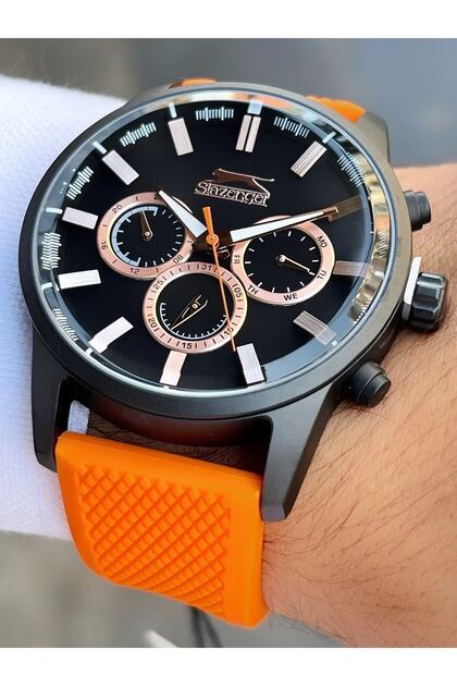 Functions Active 5 Atm Water Resistant Silicone Cord Men's Wristwatch
