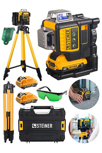 STEİNER Alman 36 V 5 Ah Çift Akülü 12 Köşe 360° Otomatik