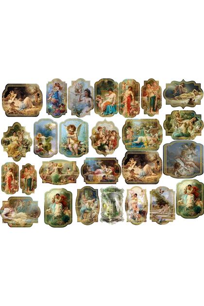 Vintage Sticker Set (21x31 cm)