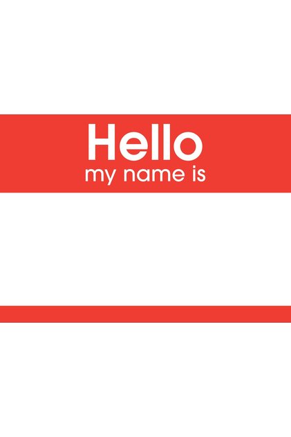Hello My Name Is Written Sticker Set (3x5 cm 24 pieces)