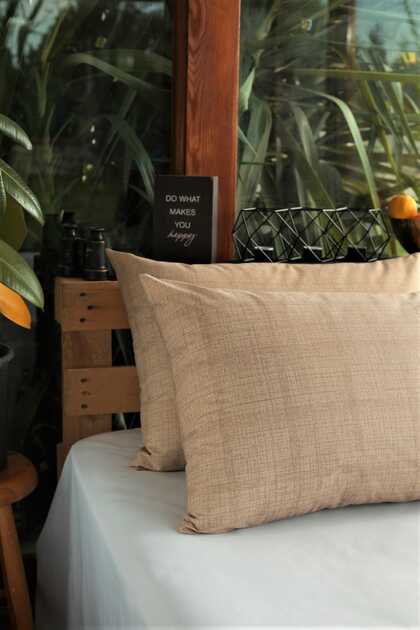Ranforce 2-Piece Pillow Case 50x70 cm Milky Brown