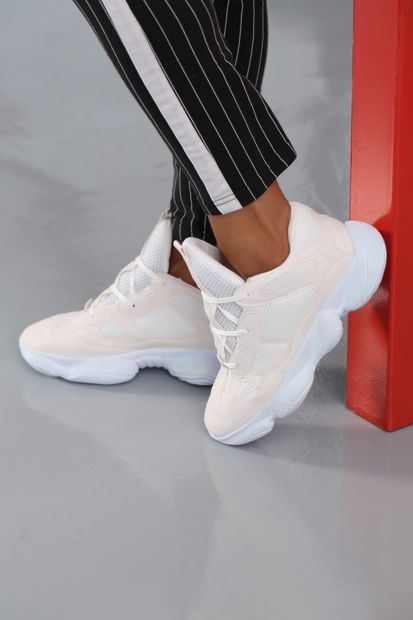 Ayakkabı Modası Beyaz Erkek Spor Ayakkabı 5003-19-103008 - 1