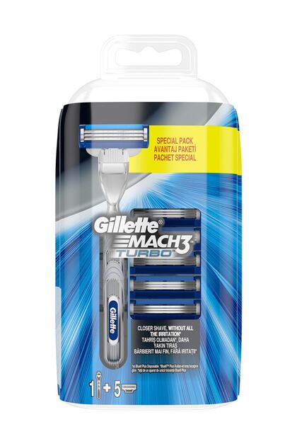 Gillette Mach3 Turbo Tıraş Makinesi +4'lü Turbo Tıraş Bıçağı
