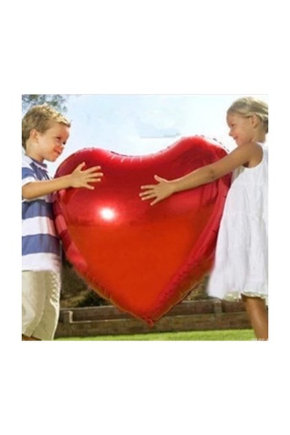 Happland 1 Piece Large Red Heart Foil Balloon 80 cm x 80 cm