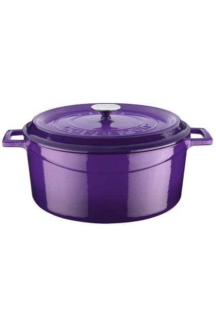 Cast Iron Round Pot Trendy Diameter 32cm Purple