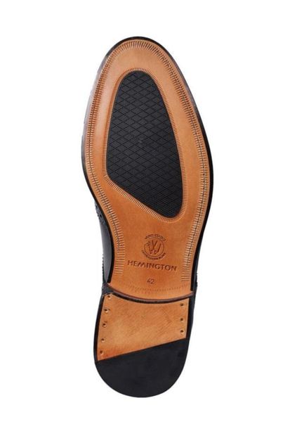 Hemington Erkek Gri El Yapımı Koyu Klasik Deri Ayakkabı - 2
