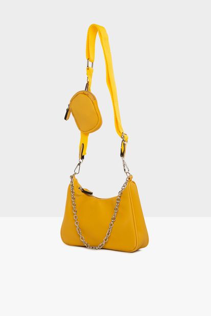 Bagmori Sarı Kadın Cüzdan Aksesuarlı Mini Askılı Çanta M000004155 - 2