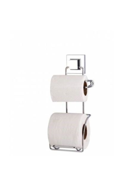 Evistro Tuvalet Kağıdı Askısı 2 Raf Yedekli Krom Easyfix - 1