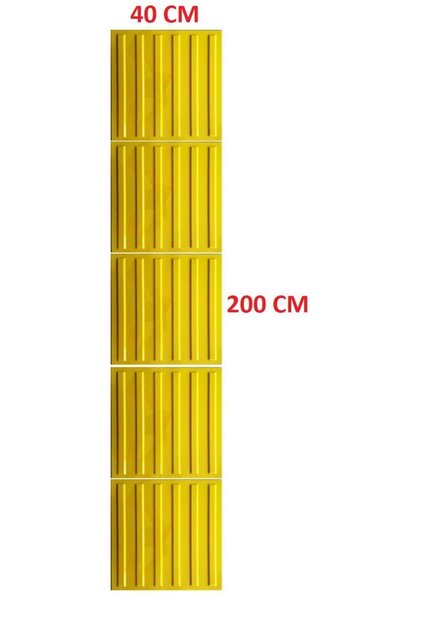 5 Adet Hissedilebilir Yürüme Yüzeyi (uyarıcı Tip) Zemin Işaretleme Çizgi 400*400 Mm