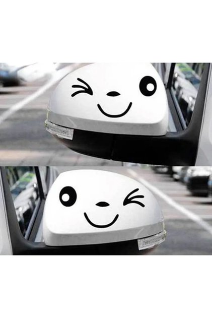 Winking Rear View Mirror Sticker 11x5 Cm
