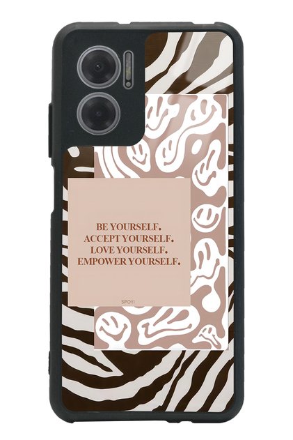 Xiaomi Redmi Compatible Note 11E Emoji Zebra Design Glossy Phone Case