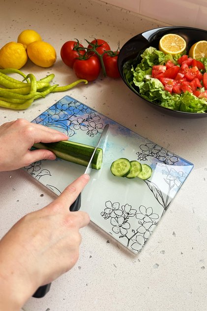 Glass Cutting Plate - Glass Cutting Board| Artemis| 17cm x 29cm