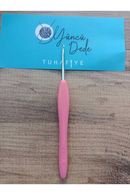 Örgü Kağıt Ip Çanta Yapımı Için Örgü Yün Örgü Tığı Silikon Saplı 2,5 numara (2,5mm)