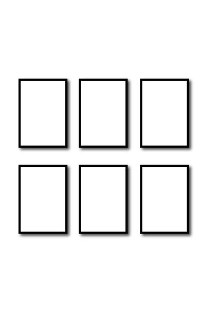 6 komada A4 crnog okvira (PVC staklo)