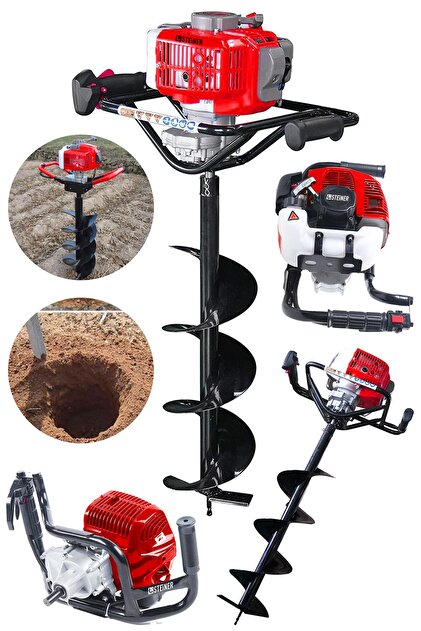 BUTOOLS BS-28 Çelik Şanzuman Benzinli Toprak Burgu Makinesi Fidan