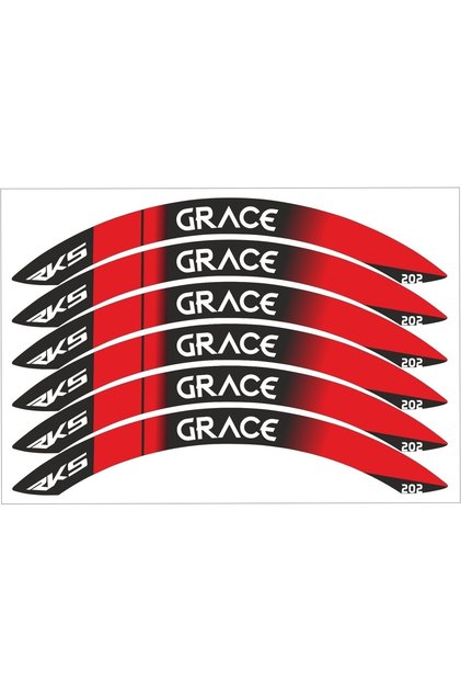 GRACE 202 Uyumlu JANT KAPLAMA GRACE KIRMIZI JANT ŞERİDİ RKS STİCKER