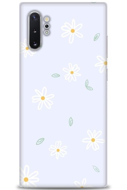 Samsung Galaxy Note 10 Plus Case Hd Printed Case - White Daisies + Full Screen Protector