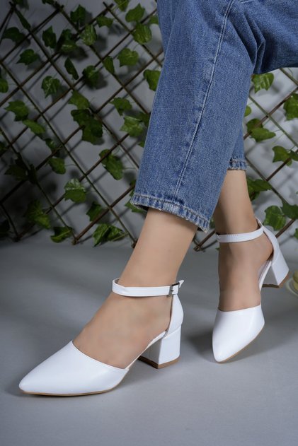 Women's Heeled Shoes00123801 White Skin