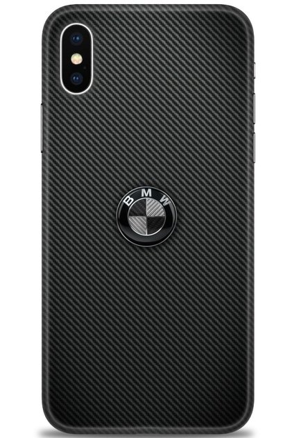 iPhone XS Case Hd Printed Case - Bmw Black + Full Screen Protector