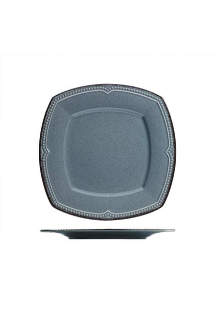 Pearl Dot Line Cake Plate 21 cm Blue