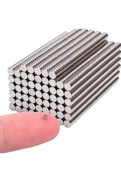 500 adet Çok Küçük Neodyum Mıknatıs Magnet - d 2x2 mm çap- Küçük ve güçlü