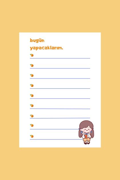 Bloc de note drăguț Kawaii, bloc de note, lista de activități, bloc de note, planificator, A6 (10,5x14,8 cm), 100 buc.