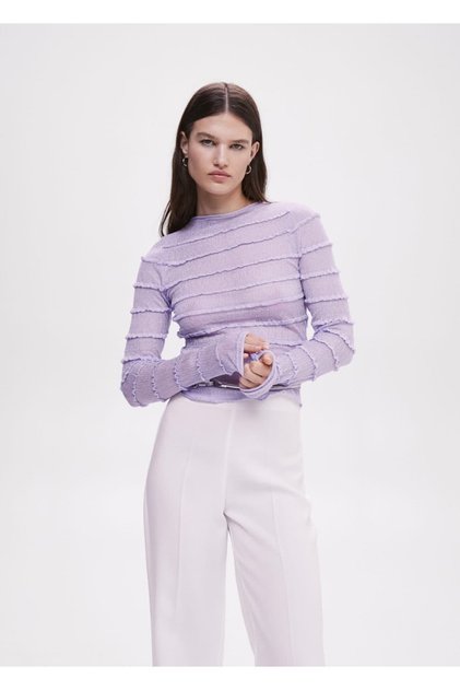 Shirred Textured Sweater