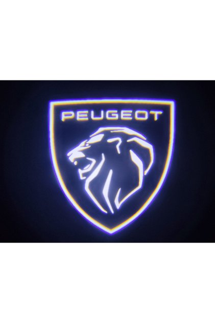 Yeni Peugeot Araçlar Için Pilli Yapıştırmalı Kapı Altı Led Logo