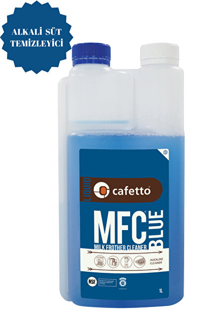 Cafetto MFC BLUE ALKALİ SÜT TEMİZLEYİCİSİ KAHVE MAKİNESİ BUHAR ÇUBUĞU STERİLİZE TEMİZLEME 1LT - 1