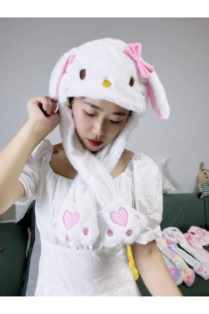 Hello Kitty サンタ帽子 ストラップ NETAVANTAJ Hello Kitty Hareketli Kulaklı Işıklı Şapka - Fiyatı