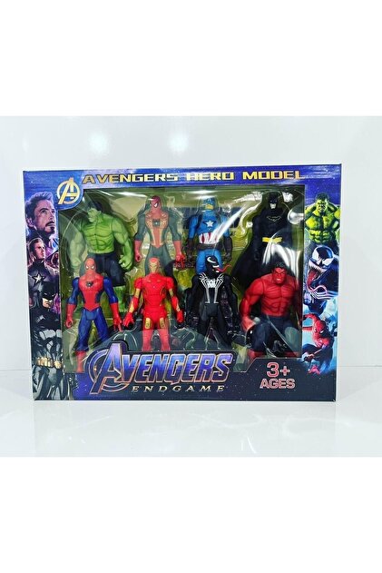 matchbang Yenilmezler 8 Li Set 19 Cm Avengers Hulk,venom,örümcek