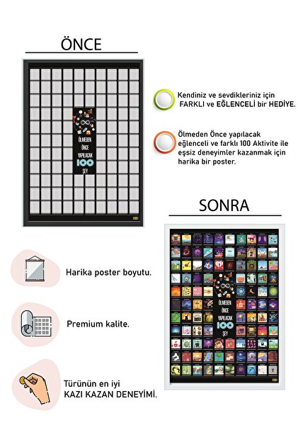 Check100 Ölmeden önce yapılacak 100 Şey Kazı kazan Poster