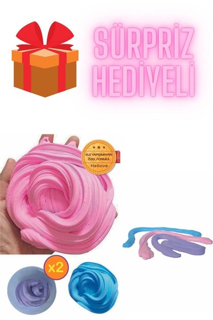 Süpriz Hediyeli Ele Yapışmayan Slime 2 li Slaym Pofuduk Sılaym
