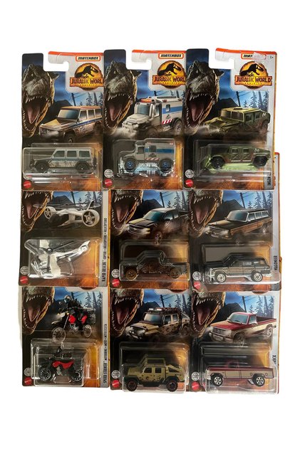 MATCBOX JURASSİC PARK WORL 9’lu set Halinde