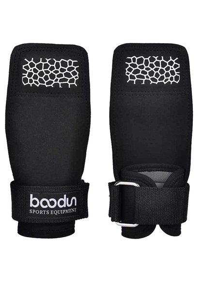 Professional Fitness And Crossfit Gloves Big Grip Pro Lifting Straps Black