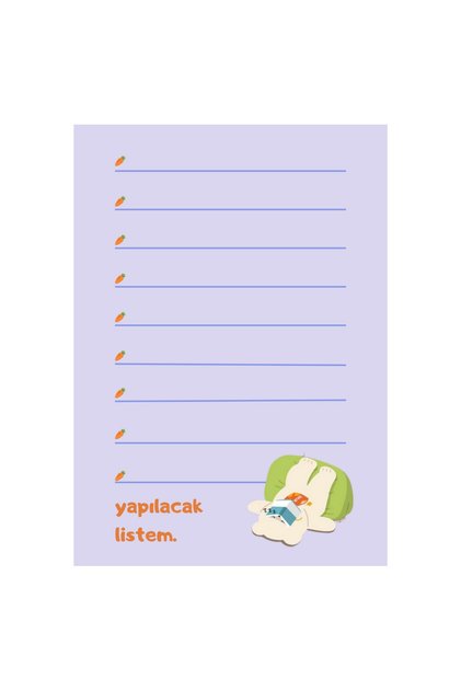 Bloc de note drăguț Kawaii, bloc de note, lista de activități, bloc de note, planificator, A6 (10,5x14,8 cm), 100 buc.