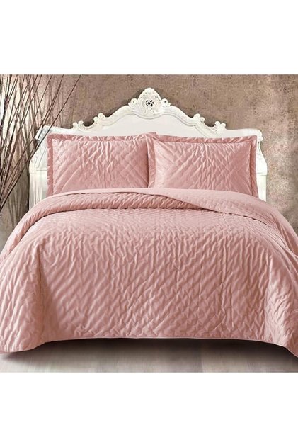 Istanbul Neighborhoods Series Kadife Riva Velvet Single 2-Piece Bedspread Set