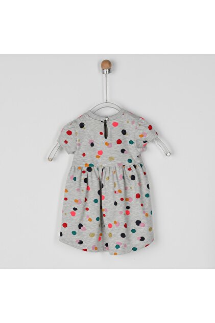 Panço Kız Bebek Puantiyeli Elbise - 2
