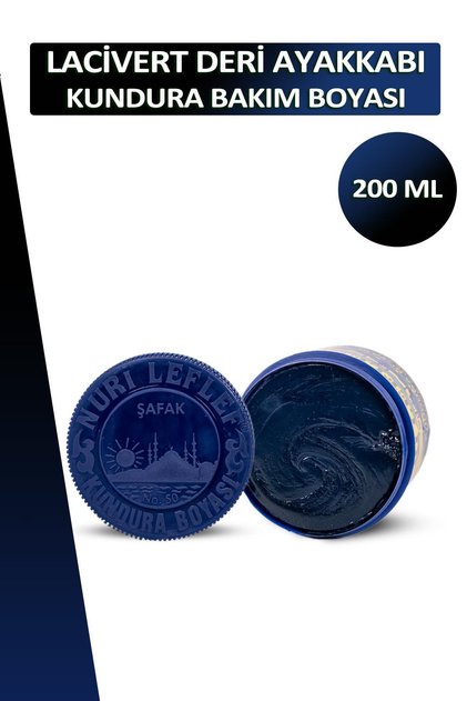 Bağcık Nuri Leflef Lacivert Deri Ayakkabı Kundura Bakım Boyası 200 ml Set