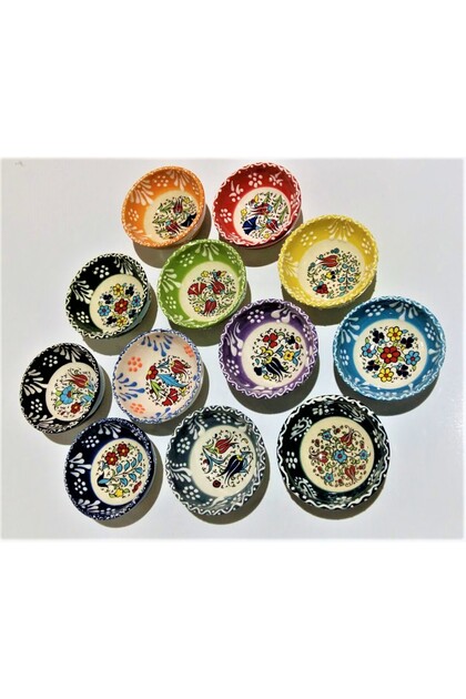 Set of 12 8cm Ceramic Bowls for Jam, Sauce, and Snacks